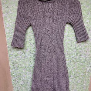 Women's Bodycon Old Navy Wool Gray Dress Turtle Neck Knitted X-SmallSweaterDress